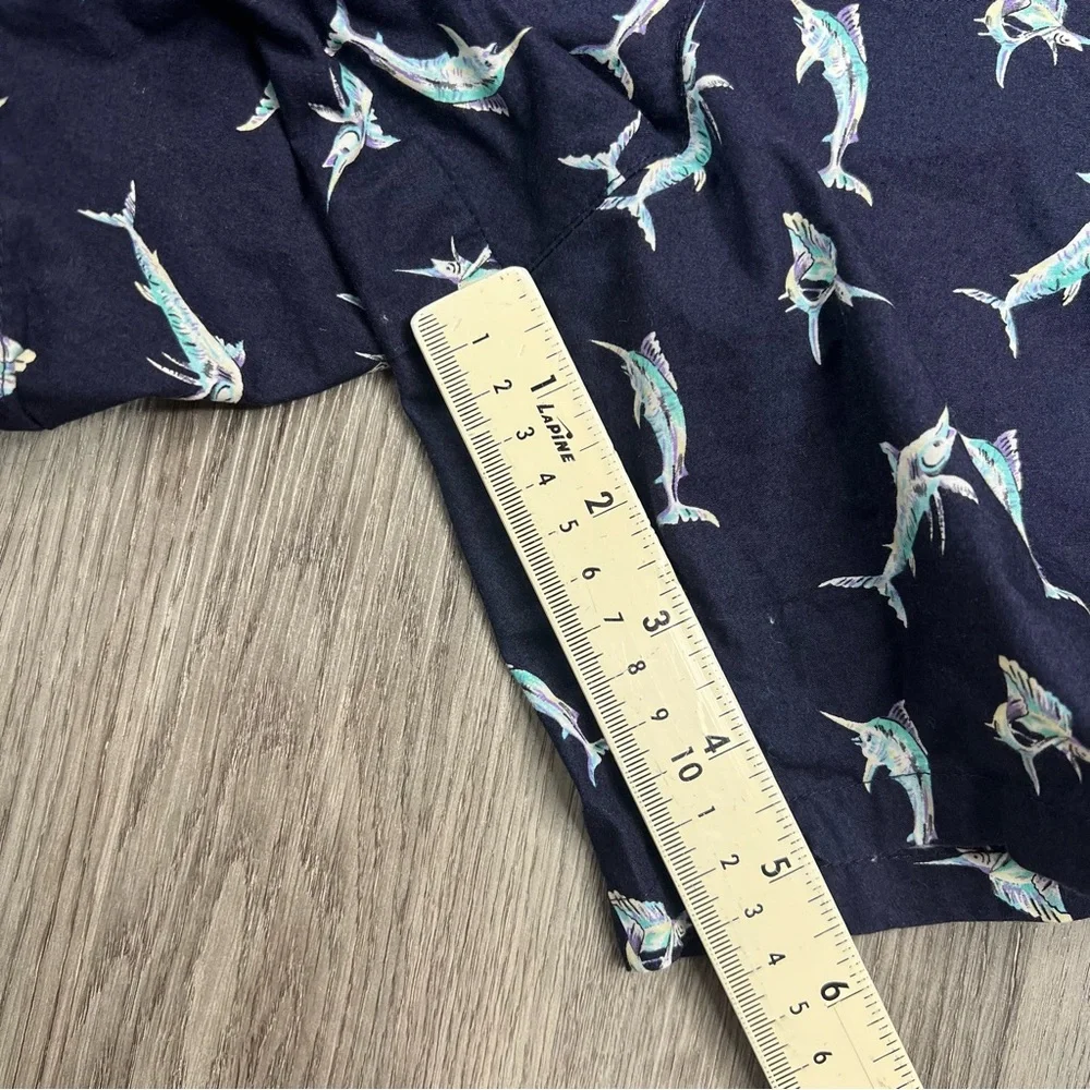 Vintage Polo Sport Ralph Lauren Shorts‎ Mens XXL Fish Print Swim Trunks Lined 5”